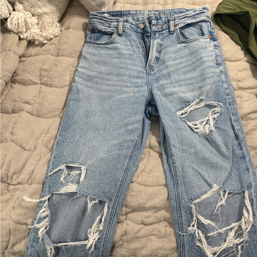 American Eagle Distressed Light Blue Jeans